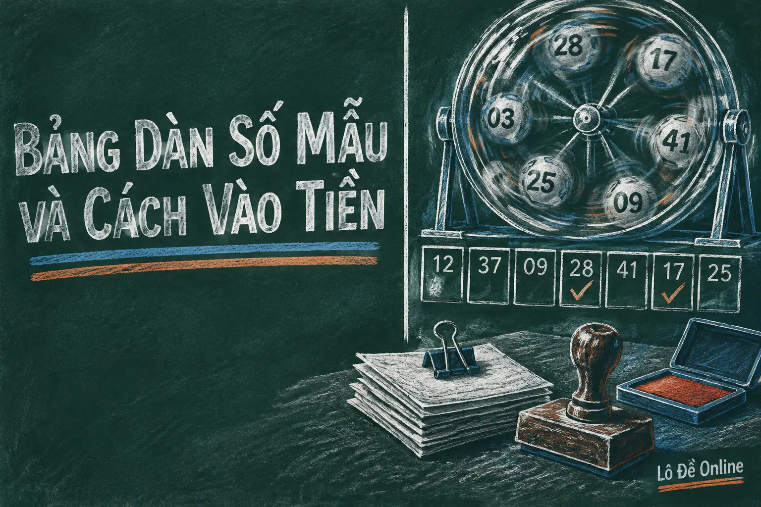 bạn dễ hình dung, hãy thử một ví dụ đơn giản - dàn đề 64 số