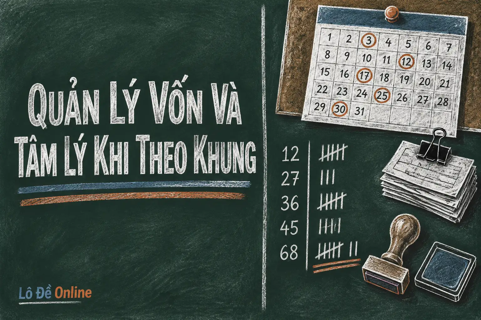 Hãy xem tiền chơi lô là khoản tiền bạn sẵn sàng mất - khung lô 6 số