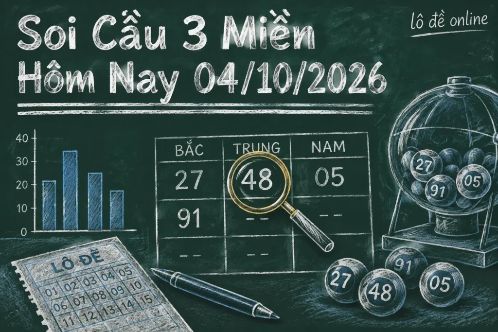 soi cầu 3 miền hôm nay 04/10/2026