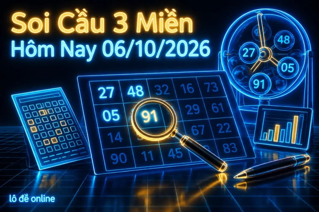 soi cầu 3 miền hôm nay 06/10/2026